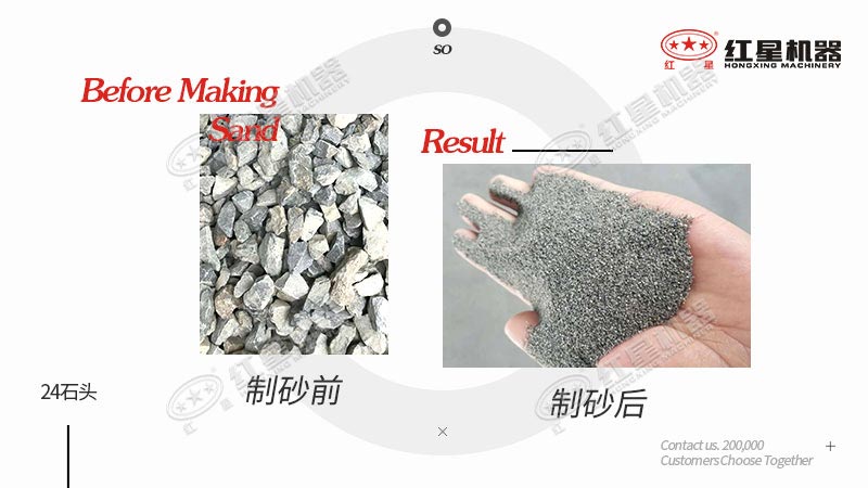 24石頭做機制砂原料，一立方米出多少機制砂