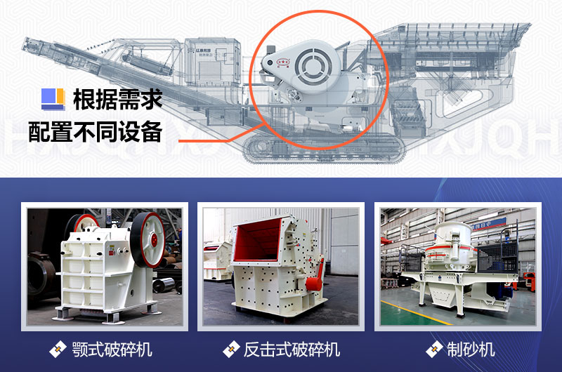 移動(dòng)破碎機(jī)不同的設(shè)備配置，其價(jià)格有所差異